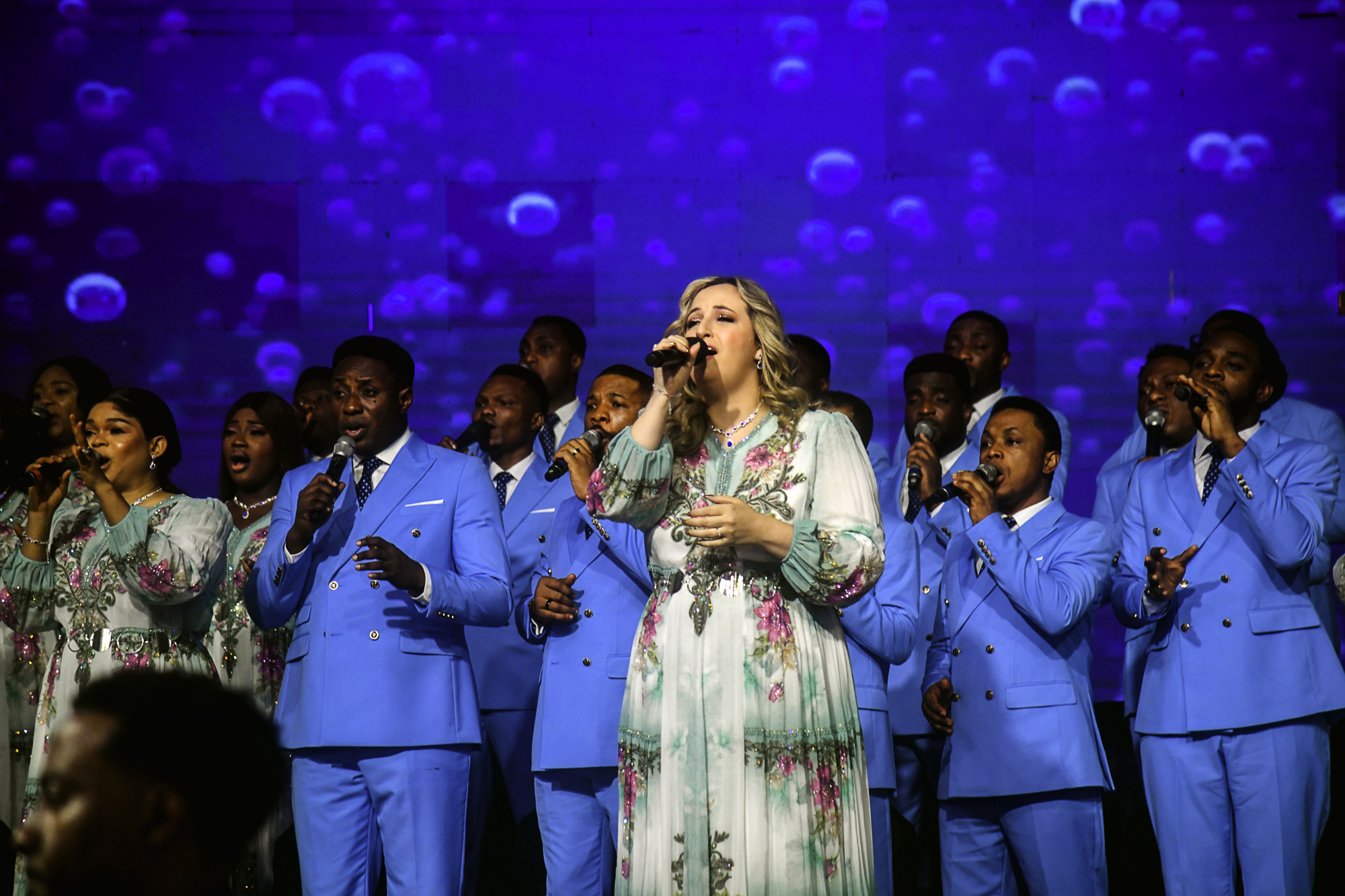 Loveworld choir performing on stage